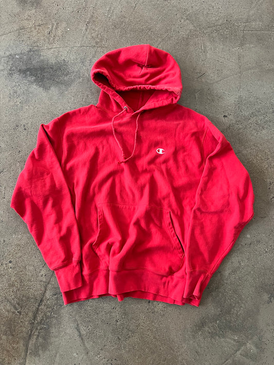 (XL) 00s Red Champion Hoodie