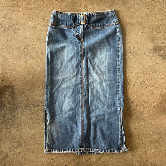 (27 W) Denim Long Skirt