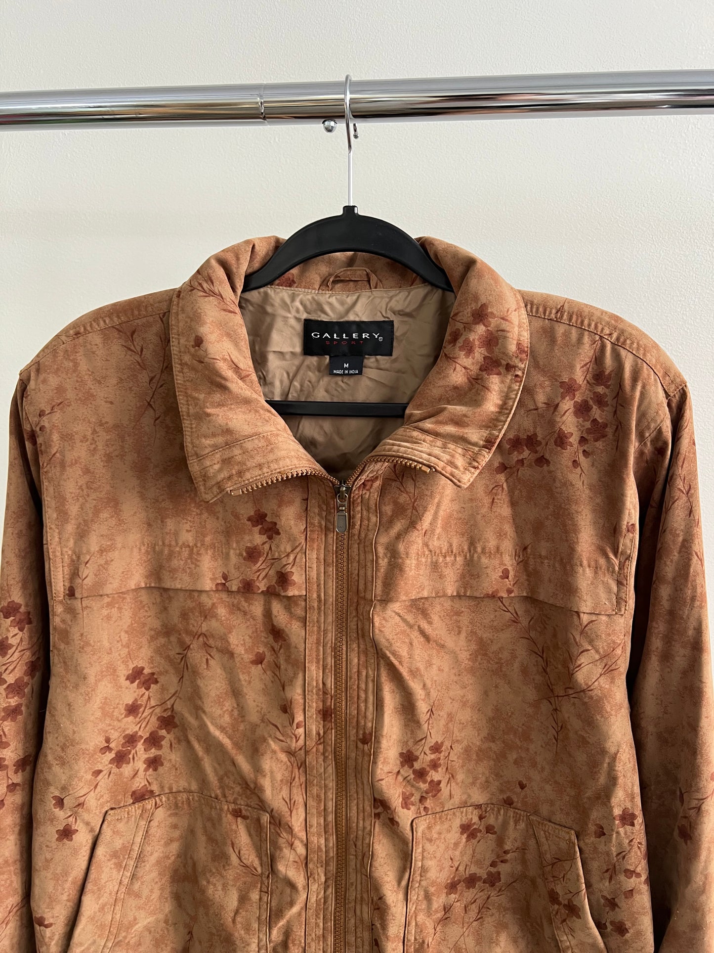 (M) Flower Satin Work Jacket