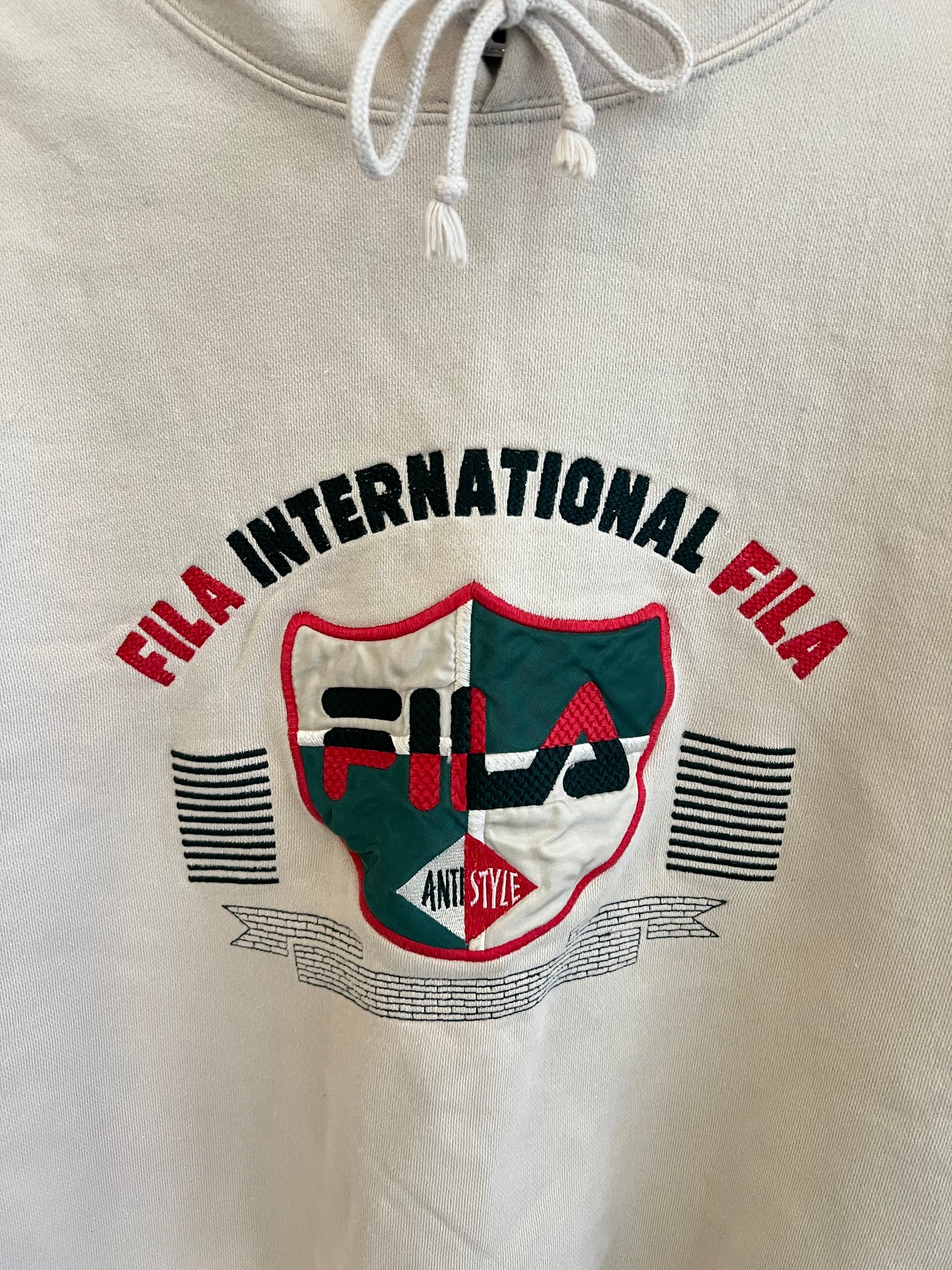 (M/L) 00s Cream Fila Hoodie