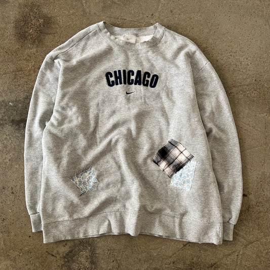 (L) Reworked Chicago Nike Sweatshirt