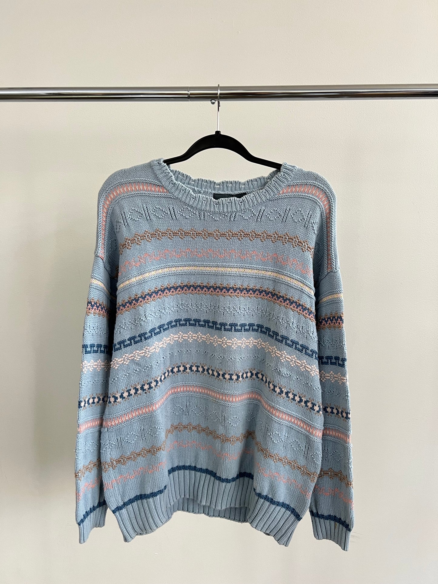 (XL) Baby Blue Knitted Sweater