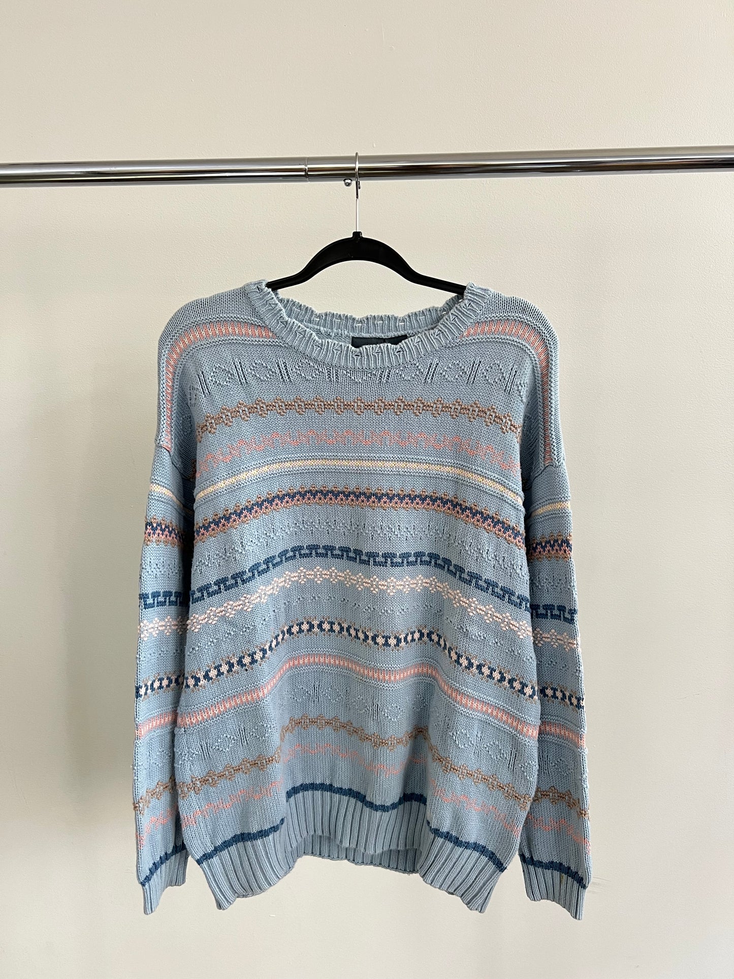 (XL) Baby Blue Knitted Sweater