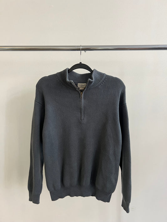 (M) L.LBean Knitted Quarter Zip