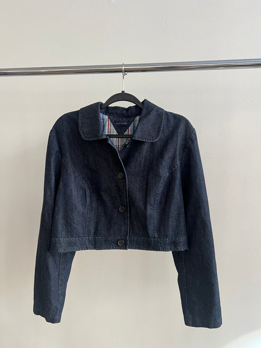 (S) Cropped Denim Jacket